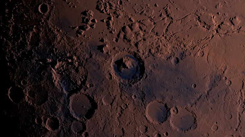 Mars Rendering Gale Crater