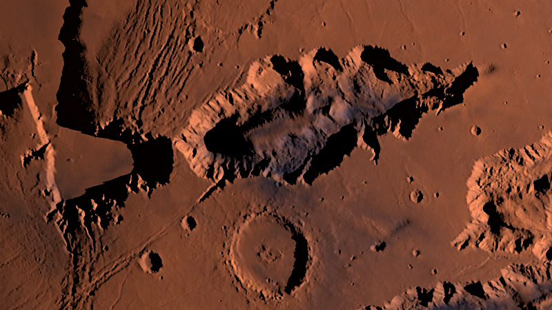 Mars Rendering Hebes Chasma